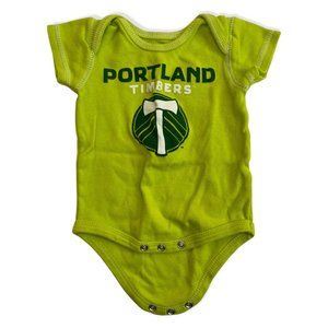 MLS Portland Timbers Soccer Infant Baby One Piece Suit 0 to 3 month Neon Green